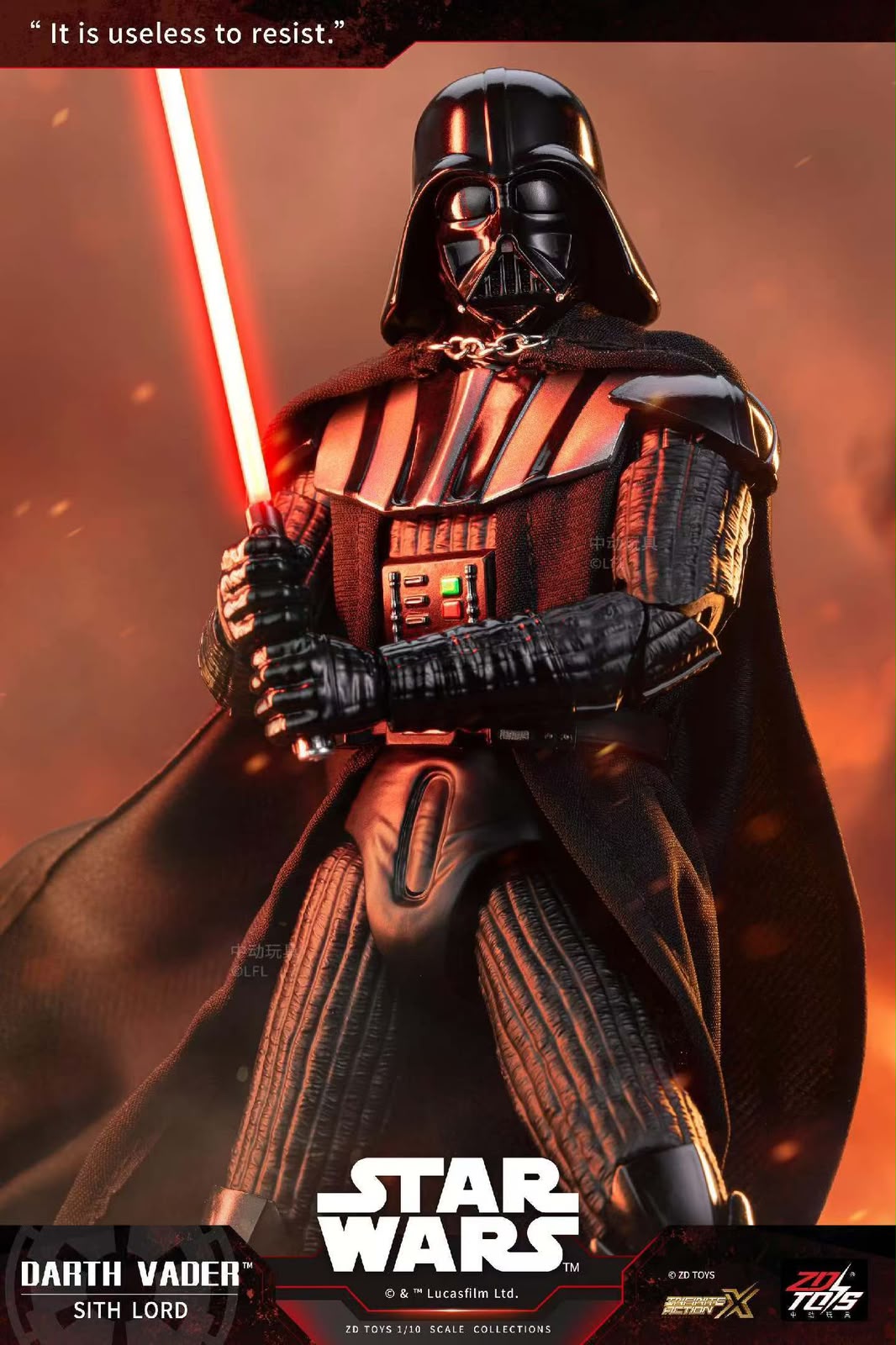 ZD Toys Star Wars Darth Vader Sith Lord Action Figure 7inch  | 1966-01 | 1:10 Scale Official Collectible