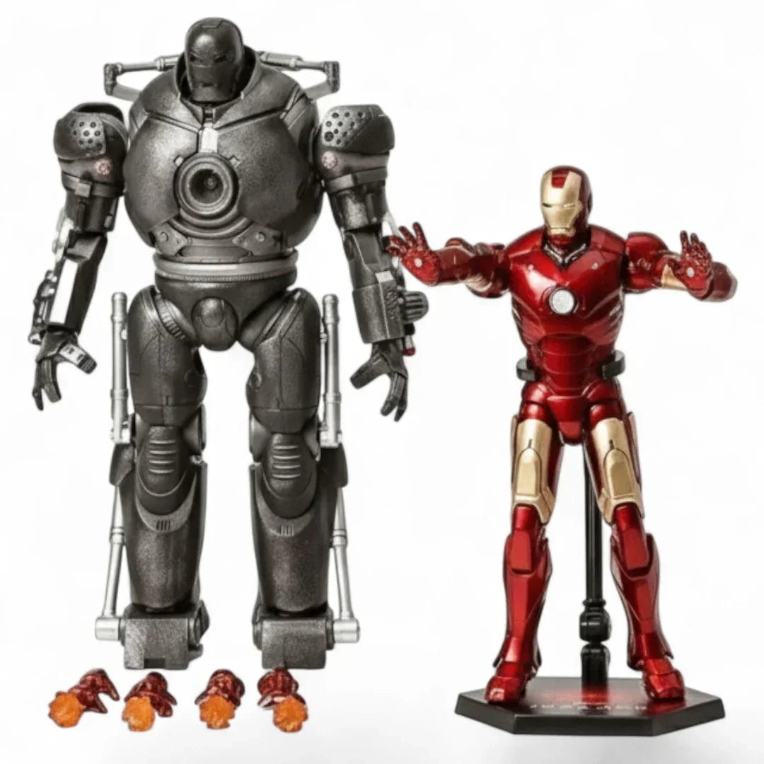 ZD Toys 1/10 Iron Man The Final Battle MK3 & Iron Monger Light Up Action Figure Collectible