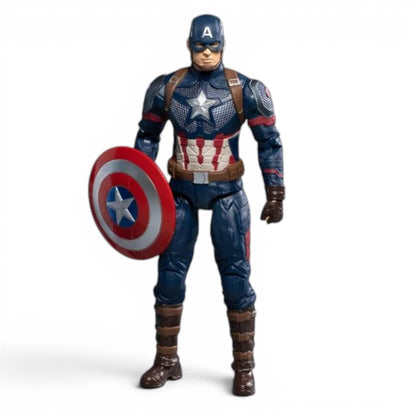 ZD Toys Marvel Avengers Endgame Captain America 14 Inch Action Figure with Shield | Collectible Superhero Toy for Kids & Collectors