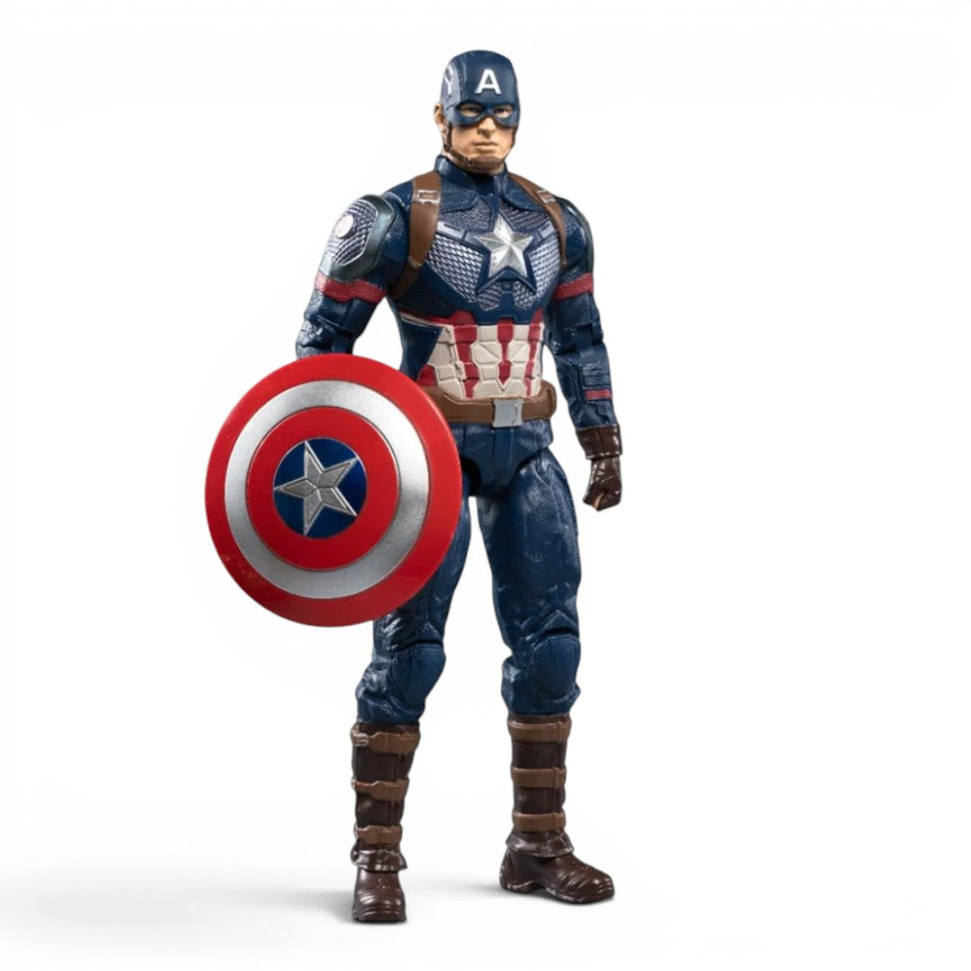 ZD Toys Marvel Avengers Endgame Captain America 14 Inch Action Figure with Shield | Collectible Superhero Toy for Kids & Collectors