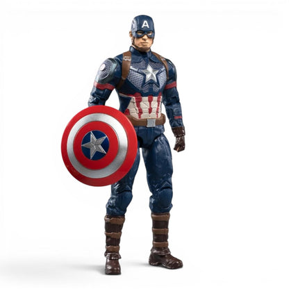 ZD Toys Marvel Avengers Endgame Captain America 14 Inch Action Figure with Shield | Collectible Superhero Toy for Kids & Collectors