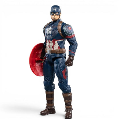 ZD Toys Marvel Avengers Endgame Captain America 14 Inch Action Figure with Shield | Collectible Superhero Toy for Kids & Collectors