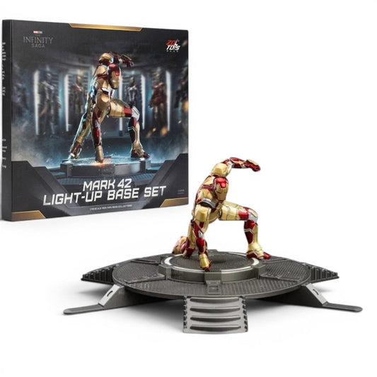 ZD Toys Marvel Studios The Infinity Saga Iron Man Mark 42 Light-Up Base Set 7 Inch| 1:10 Scale Action Figure