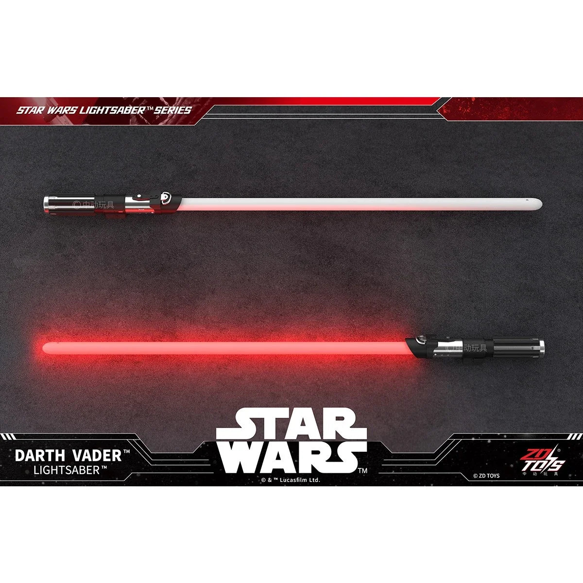 ZD Toys Star Wars Character Lightsaber | 100cm LED FX Lightsaber with Sound Effects | Electronic Roleplay Toy | Premium Collectible | Ages 14+