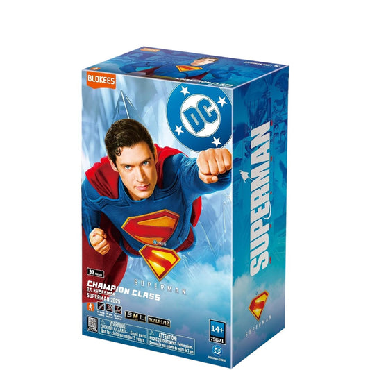 Blokees Champion Class DC Superman Building Kit | 93-Piece Official DC Collectible Model Set | 1:12 Scale Action Figure for Ages