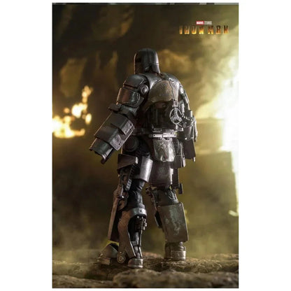ZD Toys Iron Man MK 1 – 7-Inch Action Figure with Hall of Armor | Hologram Light-Up Display | Marvel 1:10 Collector Edition
