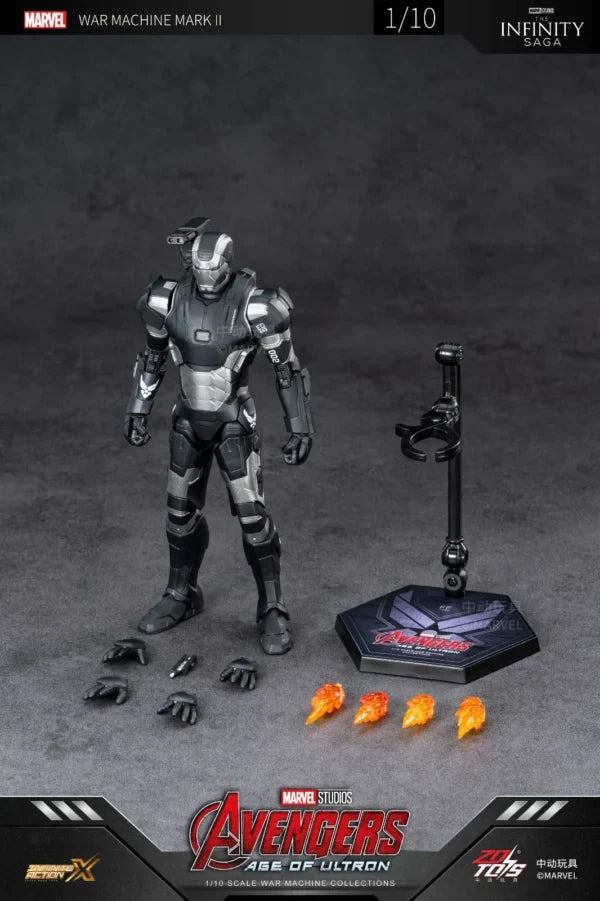 ZD Toys Marvel Avengers: Age of Ultron Iron Man Mark II (MK2) 1/10 Scale Action Figure | 7 Inch Premium Collector Figure with Articulation | Display Collectible