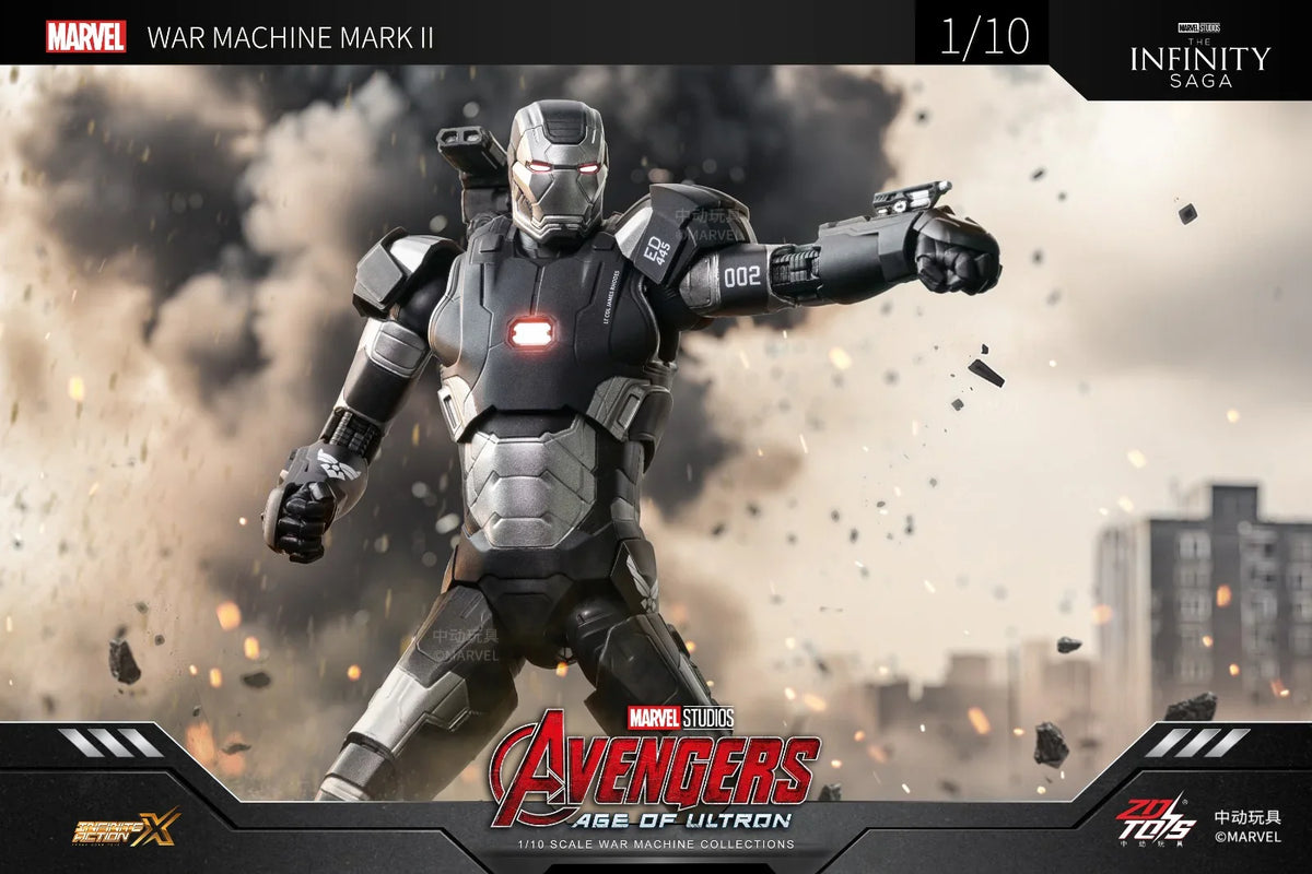ZD Toys Marvel Avengers: Age of Ultron Iron Man Mark II (MK2) 1/10 Scale Action Figure | 7 Inch Premium Collector Figure with Articulation | Display Collectible
