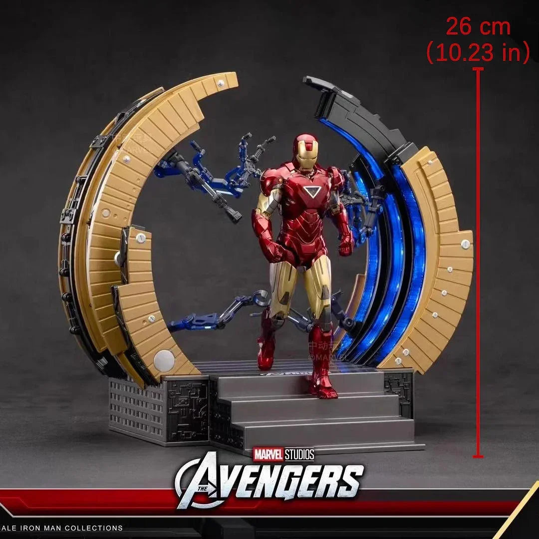 ZD Toys Marvel Iron Man MK6 1/10 Scale Action Figure with Suit-Up Gantry – 10th Anniversary Edition