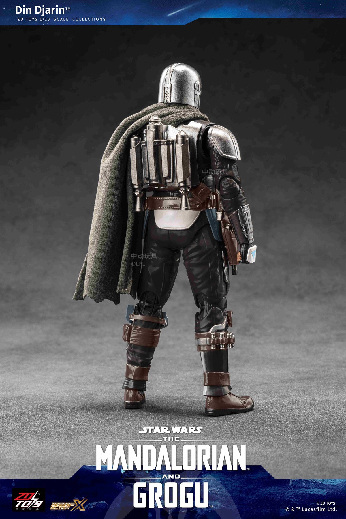 ZD Toys 1:10 Star Wars The Mandalorian Action Figure , 1966-09